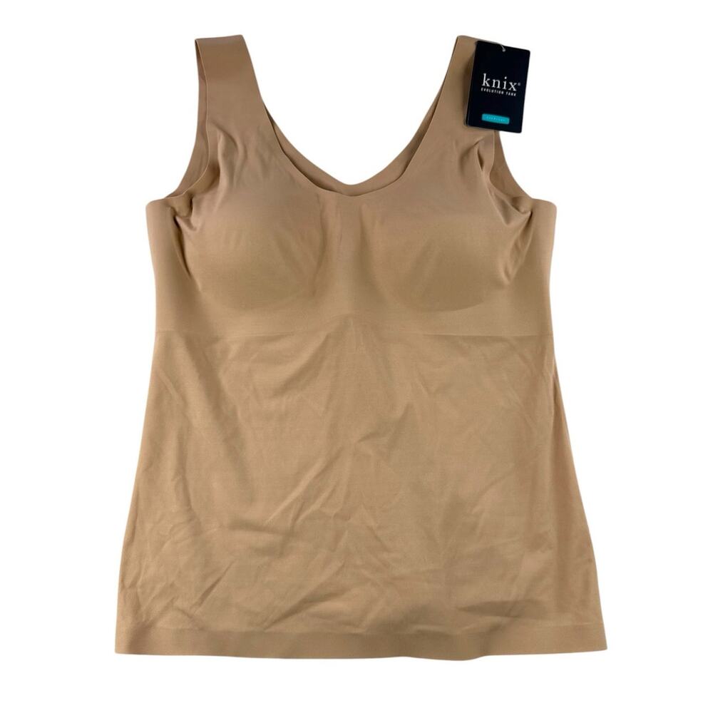 Knix Evolution Tank XL Tan Beige Shapewear Nude Seamless Cami Everyday NWT